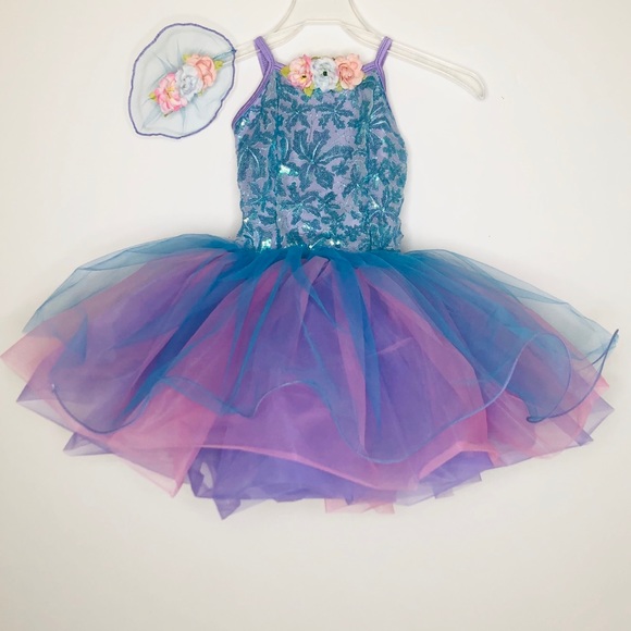 Ballerina Tutu Sequin Dress with Head Piece. Item# 0061 - Picture 1 of 5